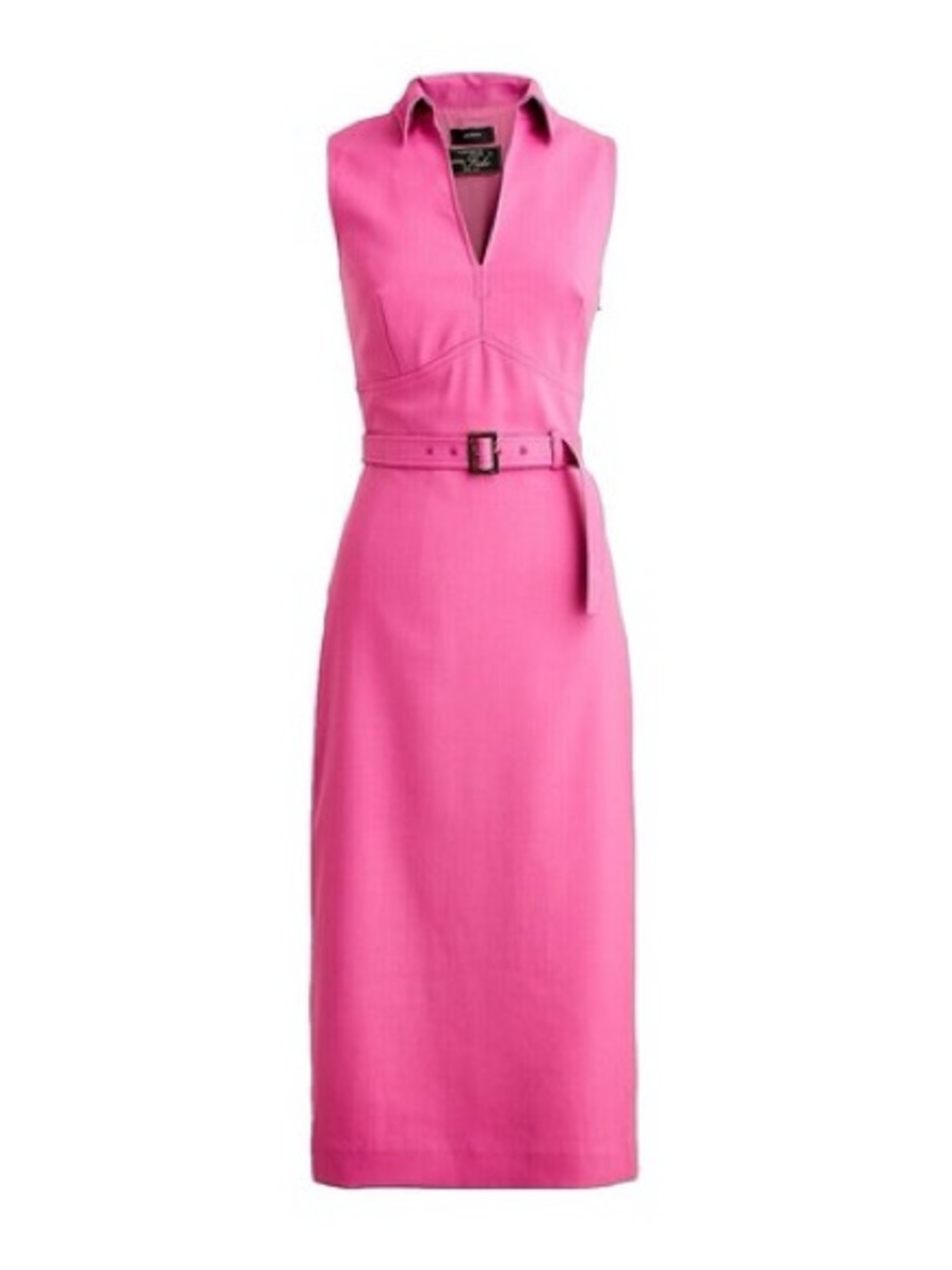 JCrew Collared Belted Sheath Dress in Italian City Wool